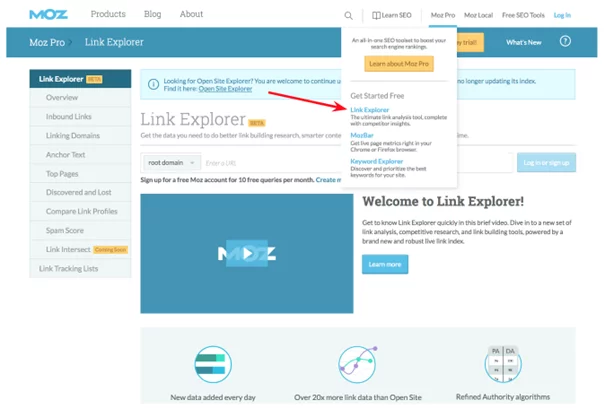 How to Find Backlinks for A Website with Moz