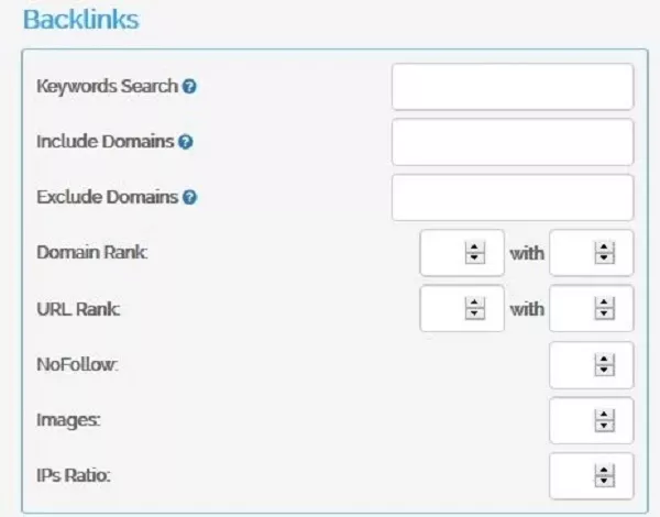 backlink profiles of domains
